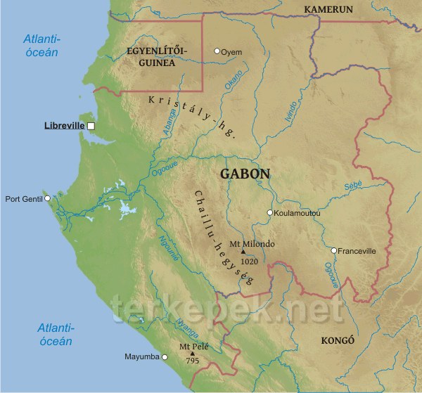 Gabon térkép